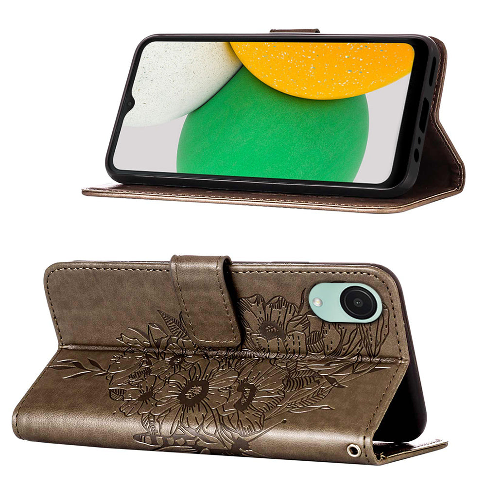 YB Imprinting Series-4 PU Leather Case for Samsung Galaxy A04 Core 4G Phone Cover Imprinted Shockproof Wallet Case YB Imprinting Series-4 PU Leather Case for Samsung Galaxy A04 Core 4G Phone Cover Imprinted Shockproof Wallet Case